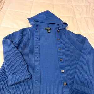 Ralph Lauren blue button up sweater